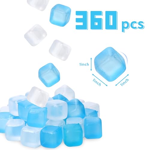 Reusable Ice Cubes for Cold Therapy & Drinks - Blue, 360 Pack