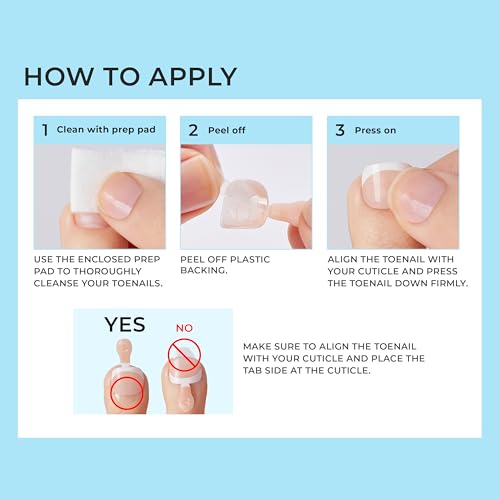KISS imPRESS Pedicure Press On Toenails, 'Angel Vibes', White, Short Squoval, Pedicure Nail Kit Includes 24 Press On Toenails, Prep Pad, Mini Nail File, & Pedicure Stick