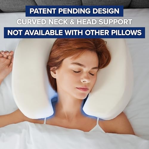 Back Sleeper Pillow with Adjustable Height - Neck & Shoulder Support for Comfortable Sleep