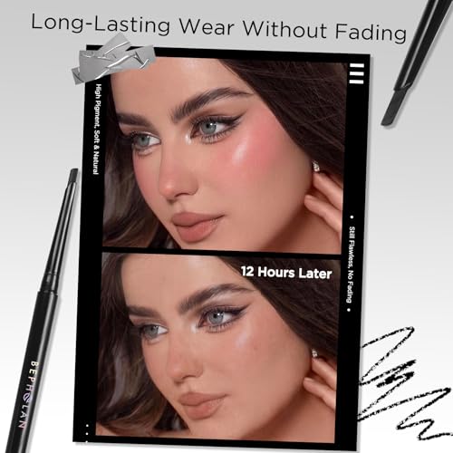 Cool Toned Contour Palette with Mirror, Taupe Grey Contour Powder for Pale Light Cool Toned Skin, Nose Contouring Bronzer Powder with Nose Face Brush