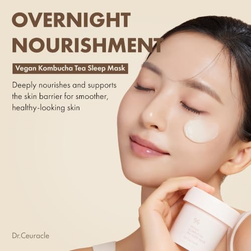 Vegan Kombucha Tea Sleep Mask - Overnight Hydrating Face Moisturizer 3.52 oz