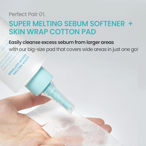 ILSO Super Melting Sebum Softener, 5.29 fl oz, with 40 Skin Wrap Cotton Pads Included + Deep Clean Master