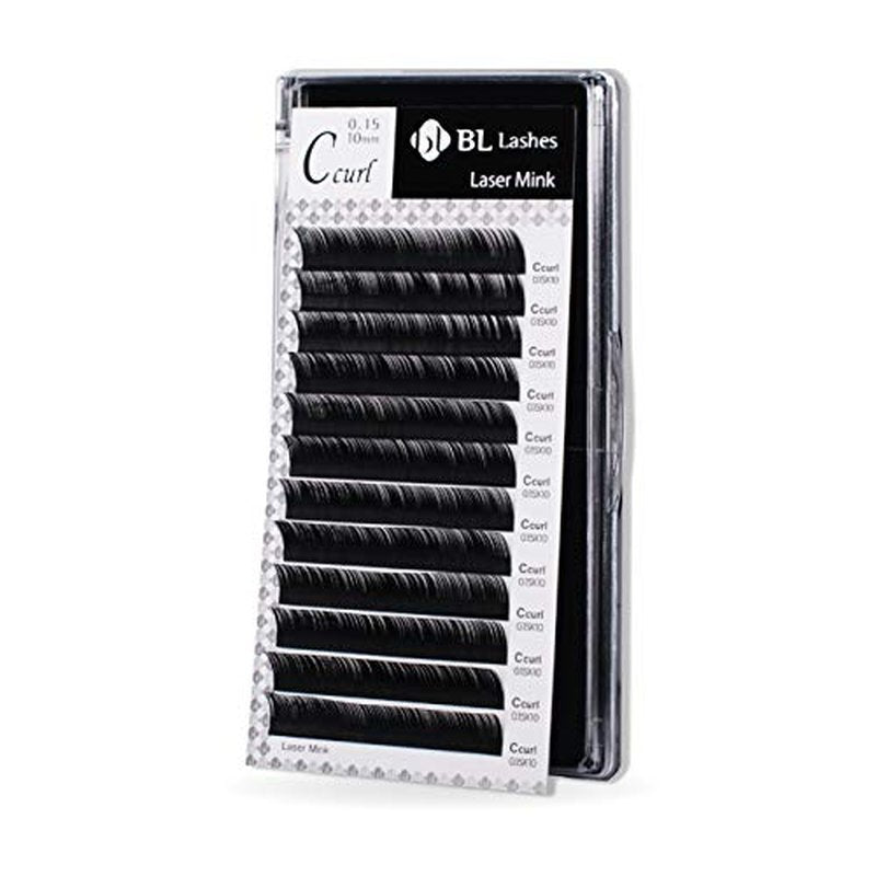 BL Laser Mink Classic Synthetic Lashes, 0.15 Thickness, D Curl 9mm, Natural Semi Permanent Eyelashes, Longer-lasting Eyelash Extension Supplies