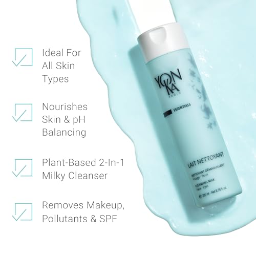 Yon-Ka Lait Nettoyant Cleanser Set | Full Size & Travel Size | Gentle Plant-Based Milk Cleanser & Makeup Remover | Hydrating Daily Wash that Balances Skin¡¯s pH | Set of 2, 6.76 fl oz and 2.53 fl oz