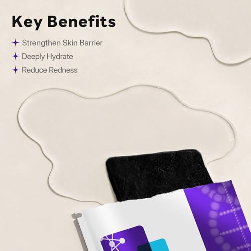 Black Sodium Hyaluronate Face Mask Pack - Deep Hydration & Soothing, Sensitive Skin, 5 Pack