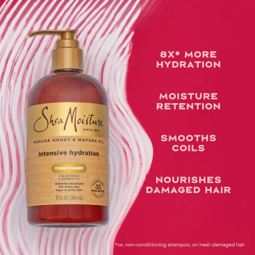 SheaMoisture Shea & Manuka Honey Shampoo & Conditioner Set 13 Oz Each - Pack of 2