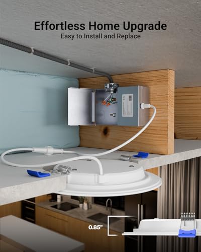 Sunco 12 Pack 6 Inch Canless LED Ultra-Slim Recessed Light, 14W-100W