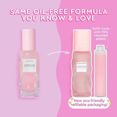 Glow Recipe Pink Juice Duo - Hydrating Face Moisturizer for Women & Men - Korean Skin Care Moisturizer with Hyaluronic Acid for Glass Skin - Lightweight Gel Moisturizer for Dry Skin (50 ml & 25 ml)