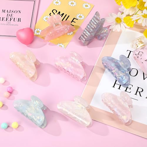 Mermaid Princess Hair Claw Clips Bulk Set - 16 Colorful Acrylic Hair Accessories, 3.19 Inch