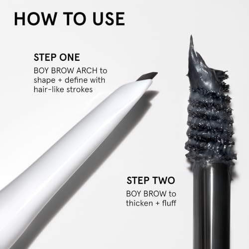 Eyebrow Pencil for Women Men - Precise 2-in-1 Brow Definer in Cool Dark Brown - Sculpt & Fill
