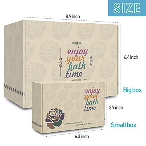 Organic Bath Bomb Set with 24 Moisturizing Essential Oil Fizzies - Gift Box Collection