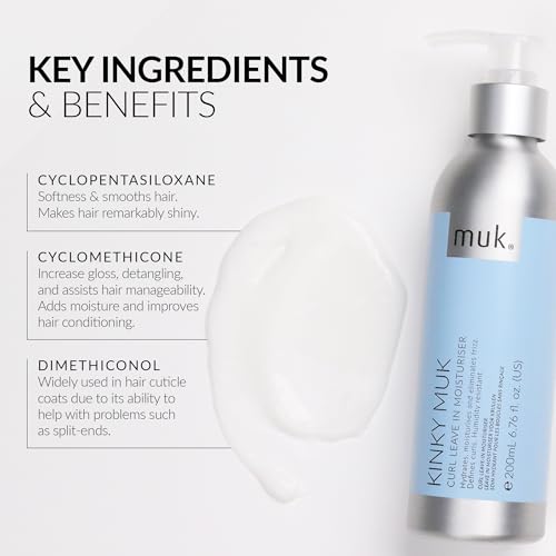 Kinky Leave-In Moisturizer for Curly & Straight Hair - Hydrating Curl Cream 200ml