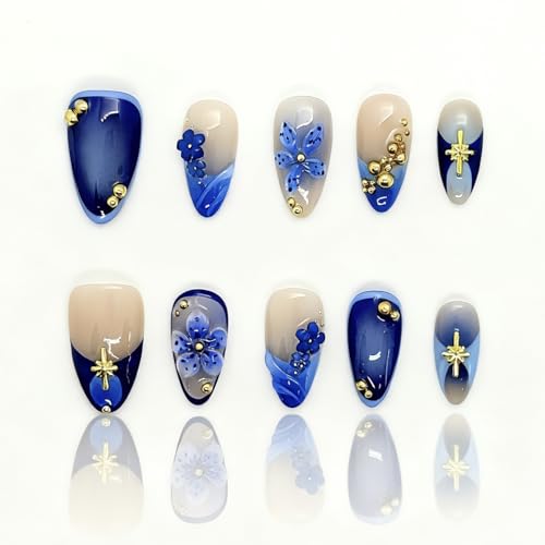 Spa-Rific 3pc Nano File and Ultra Wide Jaw Nail Clipper Set: Glass Nail Files with Large Nail Clipper and Metal Case Kit - Crystal Fingernail Manicure and Pedicure Tools - Yellow Indigo Ombre