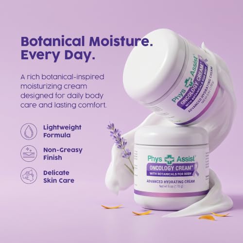 PhysAssist Oncology Cream for Chemo & Radiation Skin Relief - 6oz Jar - Sensitive & Non-Irritating