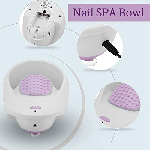 Electric Nail Soaking Bowl with Air Bubble Massage for Manicure & Cuticle Softening