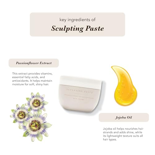 Medium Hold Sculpting Paste for Hair - Non-Sticky Texturizing Gel 3.4 Oz