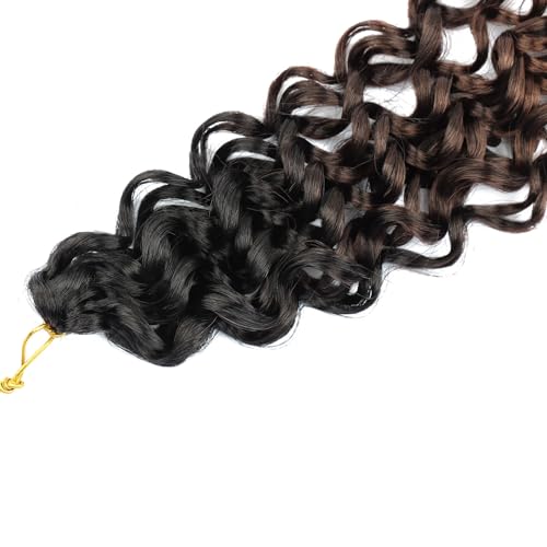 18 Inch Curly Crochet Hair for Black Women - 8 Packs, Boho Beach Wave
