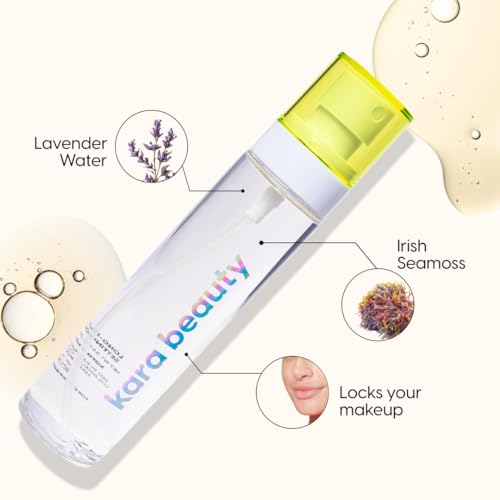 Kara Beauty Essentials Long Lasting Setting Spray - Hydrating Primer and One Size for Makeup - Infused with Lavender Water & Irish Sea Moss - Makeup Setting Spray for All-Day Freshness