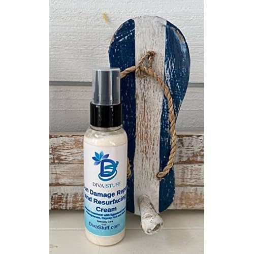 Sun Damage Repair and Resurfacing Cream, For Damage Done by the Sun With Eggplant Extract, Aloe Vera, CayCay Nut Oil, Vitamin C and More