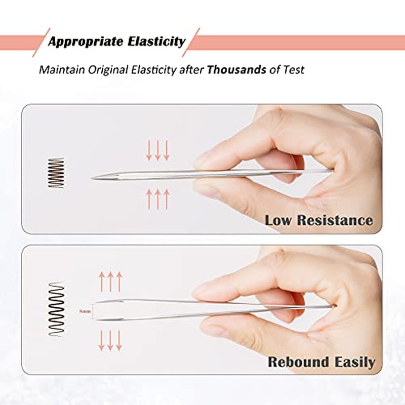 LANKIZ Eyelash Extension Tweezers Set 5 PCS for Eyelash Extensions Stainless Steel Lash Tweezers for Volume Lash Extensions-Rose Gold pinzas para pestaas pelo a pelo
