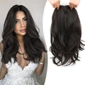18 Inch Dark Brown Synthetic Hair Topper for Women, Volume & Coverage