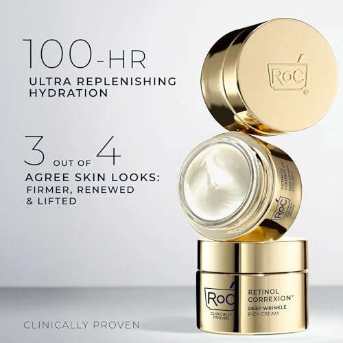 RoC Deep Wrinkle Rich Cream 1.7 Fl Oz Anti-Aging Firming Moisturizer - Fragrance-Free