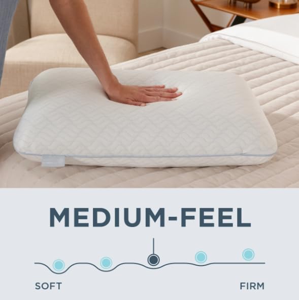 Cooling Memory Foam Pillow with Removable Cover - Support & Breathability