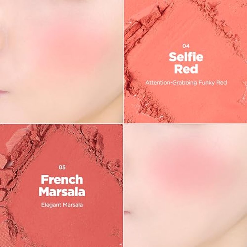 lilybyred Luv Beam Cheek | Heart-Shaped Korean Powder Blush, Soft Matte Finish with Subtle Shimmer, Blendable & Buildable, Lightweight & Long-Lasting, Natural Flush (02 Dollish Rose)