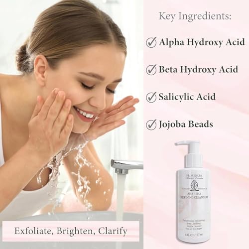 Gentle AHA BHA Exfoliating Face Wash - 6 oz for Radiant Skin