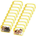18 Pieces Small Clear Makeup Bags Set - Yellow TSA Approved Waterproof Cosmetic Pouches