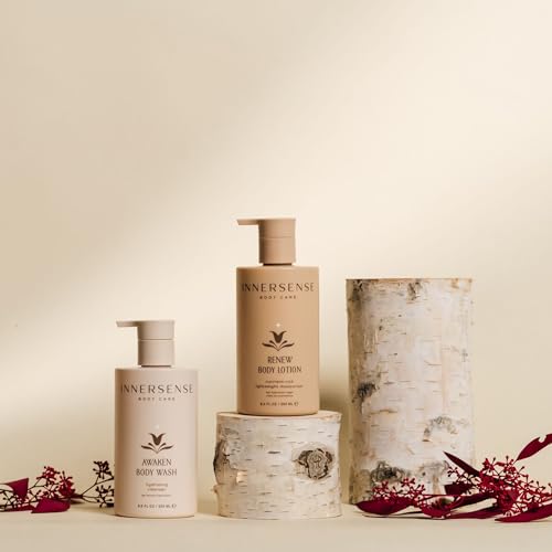 INNERSENSE Organic Beauty - Awaken + Renew Body Essentials Set | Non-Toxic, Cruelty-Free, Clean Skincare (2 piece set)