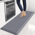 4/5 Inch Thick Memory Foam Kitchen Mat - Grey, 70 x 24 Inches, Anti-Fatigue Rug for Standing