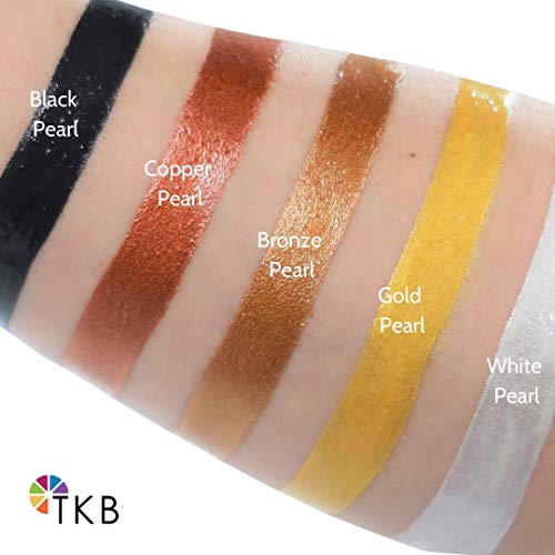 TKB Lip Liquid Color | Liquid Lip Color for TKB Gloss Base, DIY Lip Gloss, Pigmented Lip Gloss and Lipstick Colorant, Made in USA (1floz (30ml), Gold Pearl)