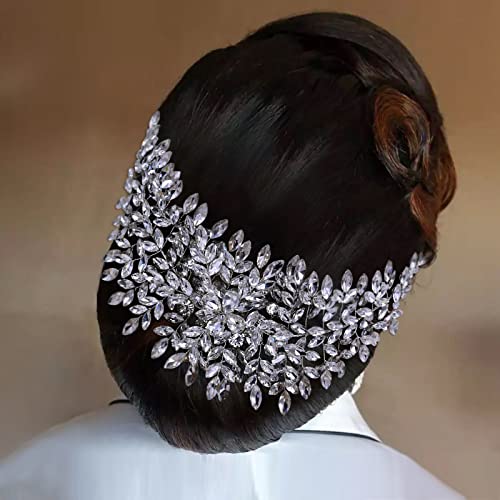 Silver Rhinestone Bridal Headband - Wedding Hair Accessory for Women & Girls