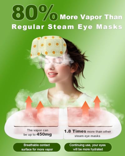 ProCIV Chamomile Disposable Heated Eye Masks 30 Pack for Dry & Puffy Eyes