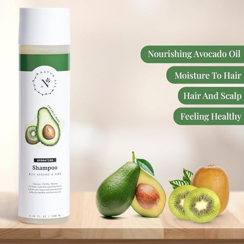 NaturAll Avocado Sulfate-Free Hair Shampoo for Curly & Coily Hair 8 oz - Natural & Moisturizing