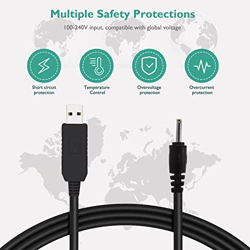 Lnauy for Braun Beard Trimmer Charger, Power Cord Compatible with Braun MGK3010 MGK3020 MGK3021 MGK3025 MGK3210 MGK3220 MGK3221 MGK3225 MGK3921 5V to 2.3V Replacement Charging Cable Adapter