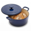 GreenPan x Bobby Flay 5.5QT Navy Enameled Cast Iron Dutch Oven with Lid - Cobalt Blue Variation