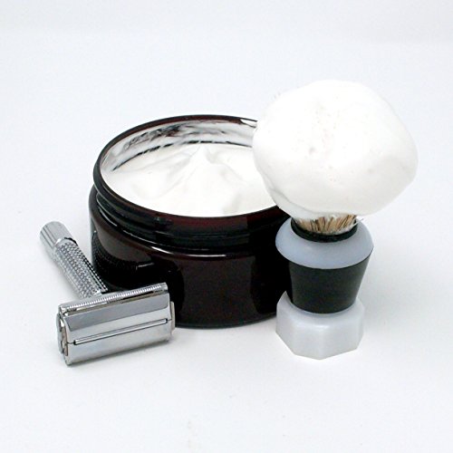 TSE for Men Texas Leather Shaving Soap with Tallow and Shea Butter. Natural Ingredients for Rich Lather and a Smooth Comfortable Shave. Artisan 4.5 oz Semi-Soft Italian Style. Made in the USA.