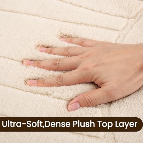 Milky White 6x9 Area Rug for Living Room & Bedroom - Soft Non-Slip Carpet