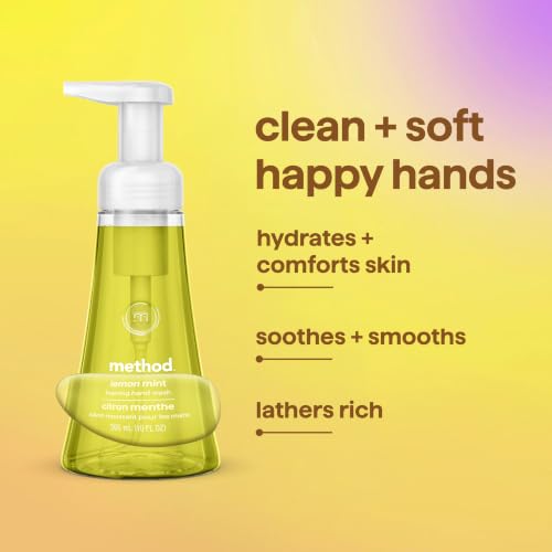 Method Lemon Mint Foaming Hand Wash 10oz 3-Pack – Gentle, Cruelty-Free Cleanser