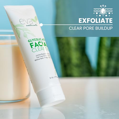 Eva Naturals Glycolic & Salicylic Acid Facial Cleanser - Tea Tree, 1 Fl Oz