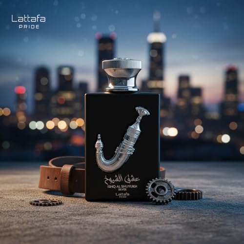 Lattafa Ishq Al Shuyukh Silver Unisex Eau de Parfum Spray Wood 3.4 Fl Oz