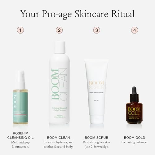 Boom Clean¢ç Face Wash for Women | Calming Botanical Gentle Daily Facial Cleanser | pH-Balanced, Microbiome-Friendly Formula | Hydrating Aloe, Chamomile & Green Tea | Vegan, Cruelty-Free (8 oz)