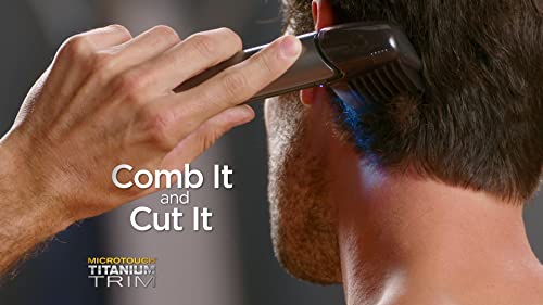 Rechargeable Hair Trimmer and Body Groomer with Attachments - Black