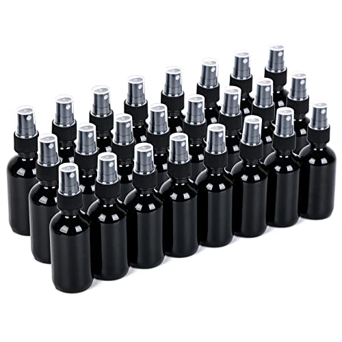 2oz Glass Spray Bottles with Fine Mist Sprayer - Essential Oil & Cosmetic Use, Pack of 24