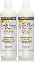 Double Duty Detangle & Slip Shampoo - Butter Blend, Argan & Flaxseed Oil, 12oz Pack of 2