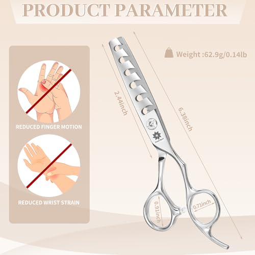 Dream Reach 6 Inch Texturizing Hair Scissors - 440C Steel, Ergonomic Handle, Pack of 1