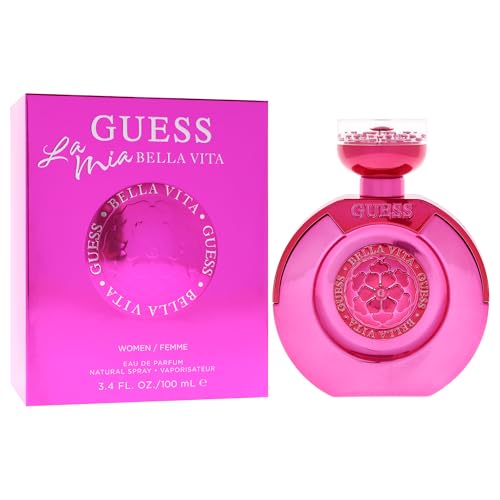 GUESS La Mia Bella Vita Eau de Parfum Spray for Women 3.4 Fl Oz - Glamorous Floriental Fragrance