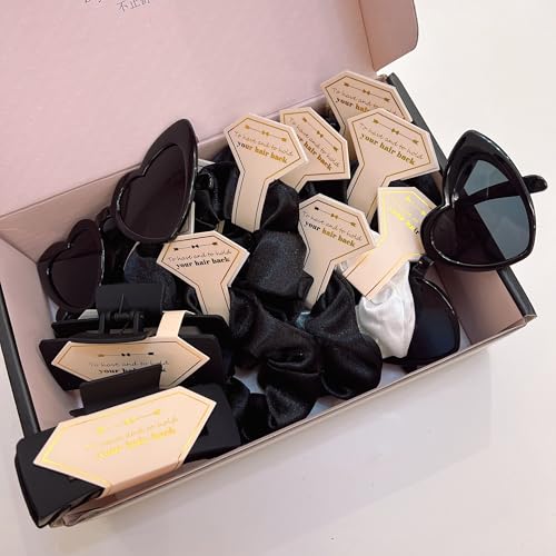 Bridesmaid Hair Clips & Scrunchies Gift Set for Bachelorette Party and Wedding